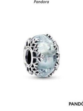 Pandora Winter Blue Snowflake Murano Charm